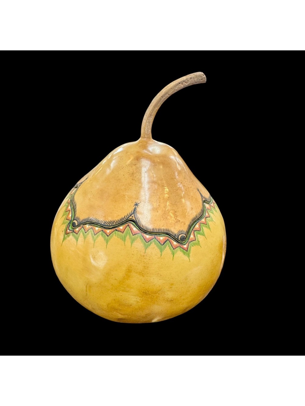 Native American Hand Painted Gourd Box